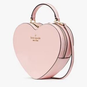 Kate Spade New York Love Shack Heart Purse Crossbody Bag Chalk Pink NEW